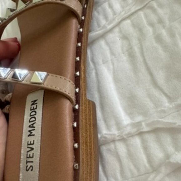 Steve Madden Women's Skyler Studded Strappy Slide Sandals - Picture 3 of 16